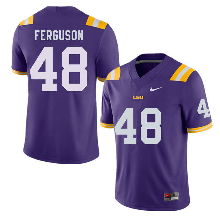 Men #48 Blake Ferguson LSU Tigers College Football Jerseys Sale-Purple - Click Image to Close